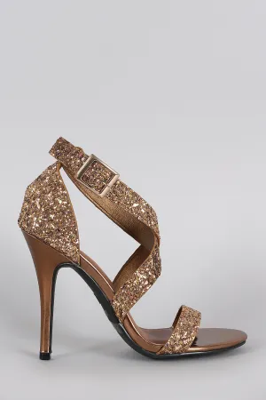 Toe Cloud-integrated Heel Crisscross Open Glitter Premium selection Dollhouse