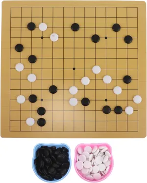 TOYANDONA Cartoon Go Game Portable Lightweight Double Sided Board with Cute Bear Box Design for Family Travel and Beginners