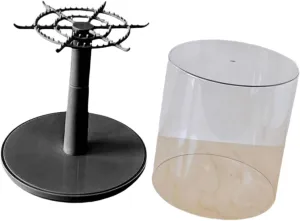 Transparent Doll Display Box - Rotating Showcase for Action Figures, Stackable Dustproof Protection, 10.12x9.09 Inch