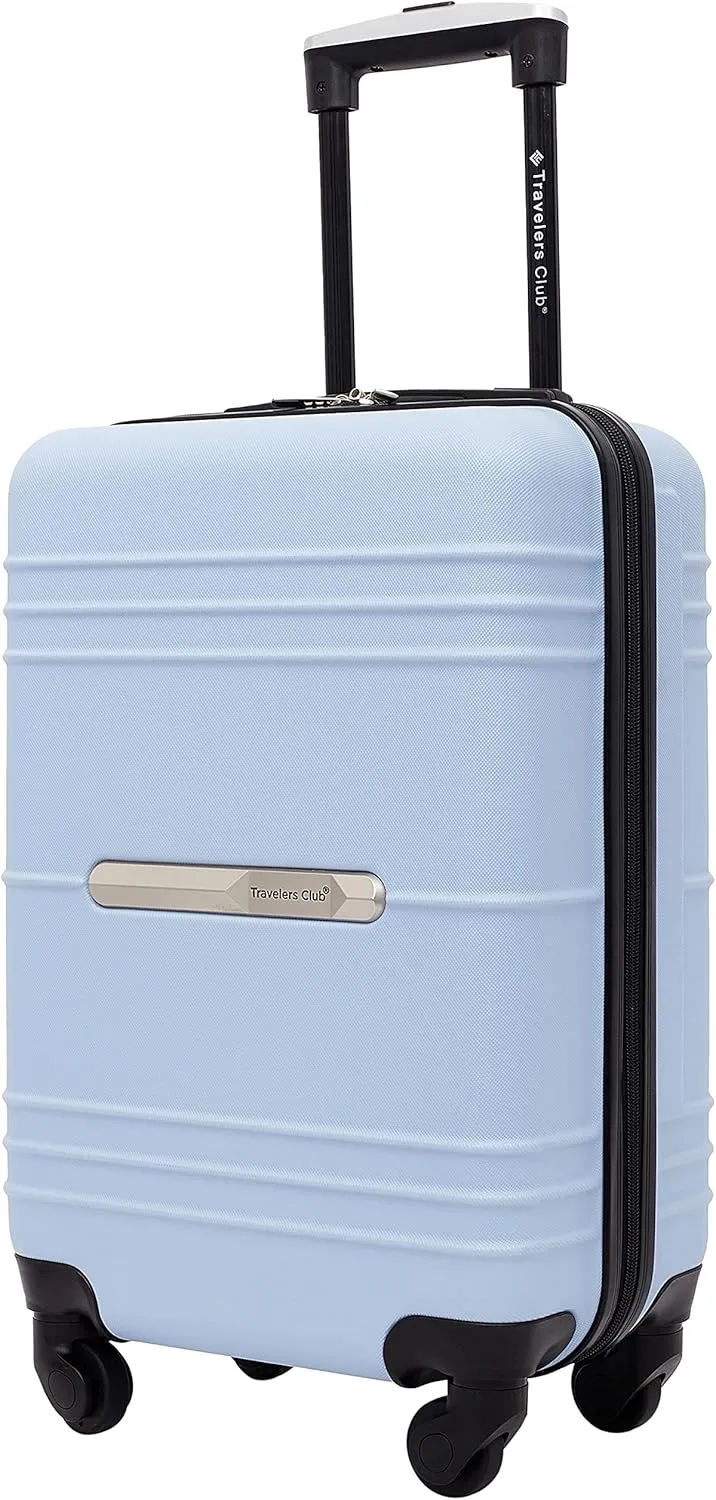 TRAVELERS CLUB Richmond 20" Carry On Suitcase Hardside Spinner Luggage With 360 4 Wheel System - BLUE