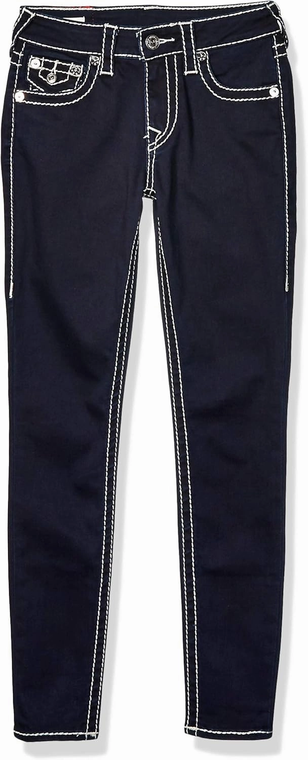 True Religion Women's Jennie Mid Rise Curvy Fit Skinny Ankle Jean