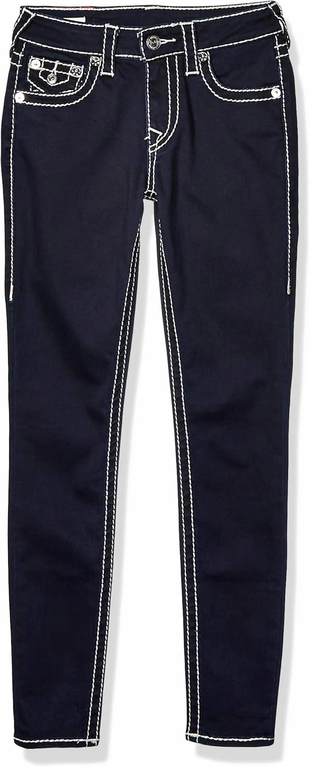 True Religion Women's Jennie Mid Rise Curvy Fit Skinny Ankle Jean