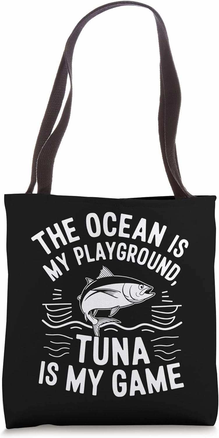 Tuna Fish Design for Funny Tuna Fishing Tuna Fisherman Tote Bag