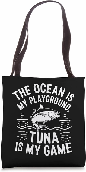 Tuna Fish Design for Funny Tuna Fishing Tuna Fisherman Tote Bag