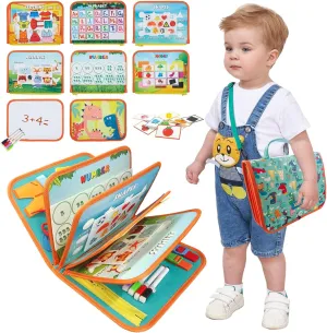TUNJILOOL Montessori Toys for 3  Year Old Boy & Girl Sensory Toddlers Busy Board Book Learning & Education Toys Birthday Gifts Toddler Travel Activities Fine Motor Skills
