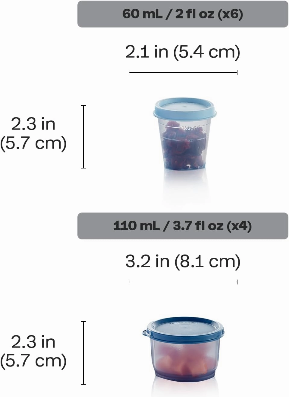Tupperware Super Snack 10 Container Food Storage Set, Dishwasher Safe and BPA Free (10 Containers, 10 Lids)