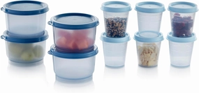 Tupperware Super Snack 10 Container Food Storage Set, Dishwasher Safe and BPA Free (10 Containers, 10 Lids)