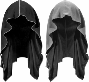 U-pick Cooling Towels Hoodie Towel for Neck and Face, UV Sun Protection Breathable Soft Instant Cool, Quick Dry Sweat Towel for Gym, Golf, Running, Beach, Camping & More (25"x12")