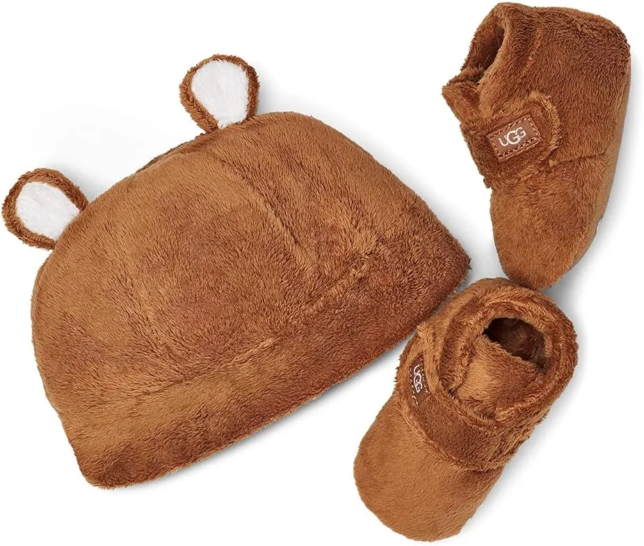 UGG Unisex-Baby Bixbee Bootie and Beanie Gift Set