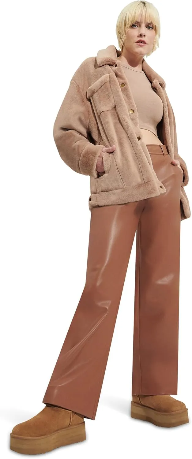 UGG Women's Frankie Faux Fur Trucker Coat