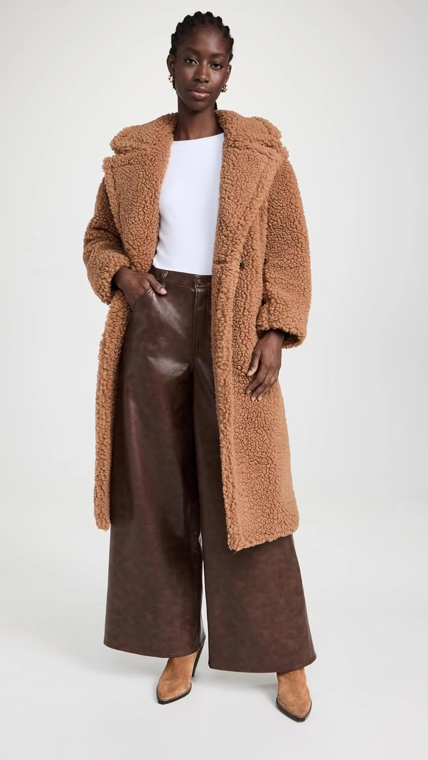 UGG Women's Gertrude Long Teddy Coat