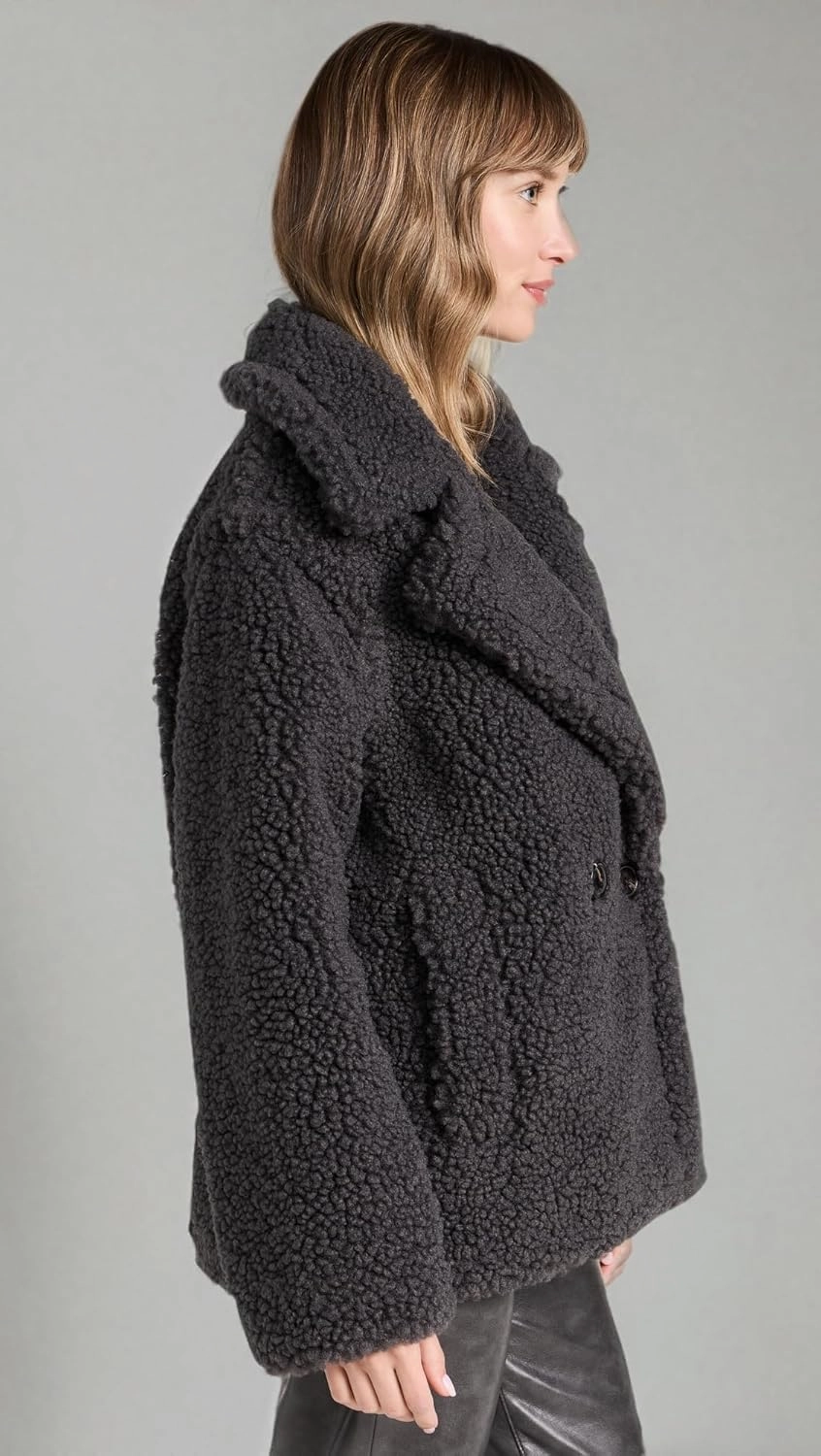 UGG Women's Gertrude Short Teddy Coat