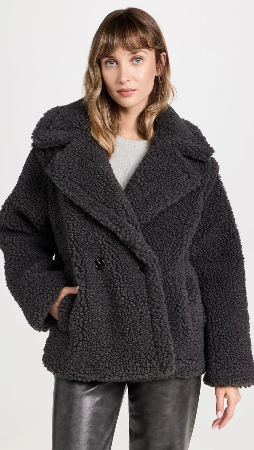 UGG Women's Gertrude Short Teddy Coat