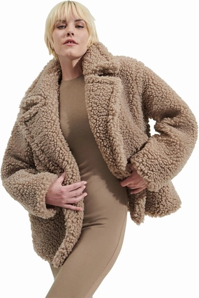 UGG Women's Gertrude Short Teddy Coat