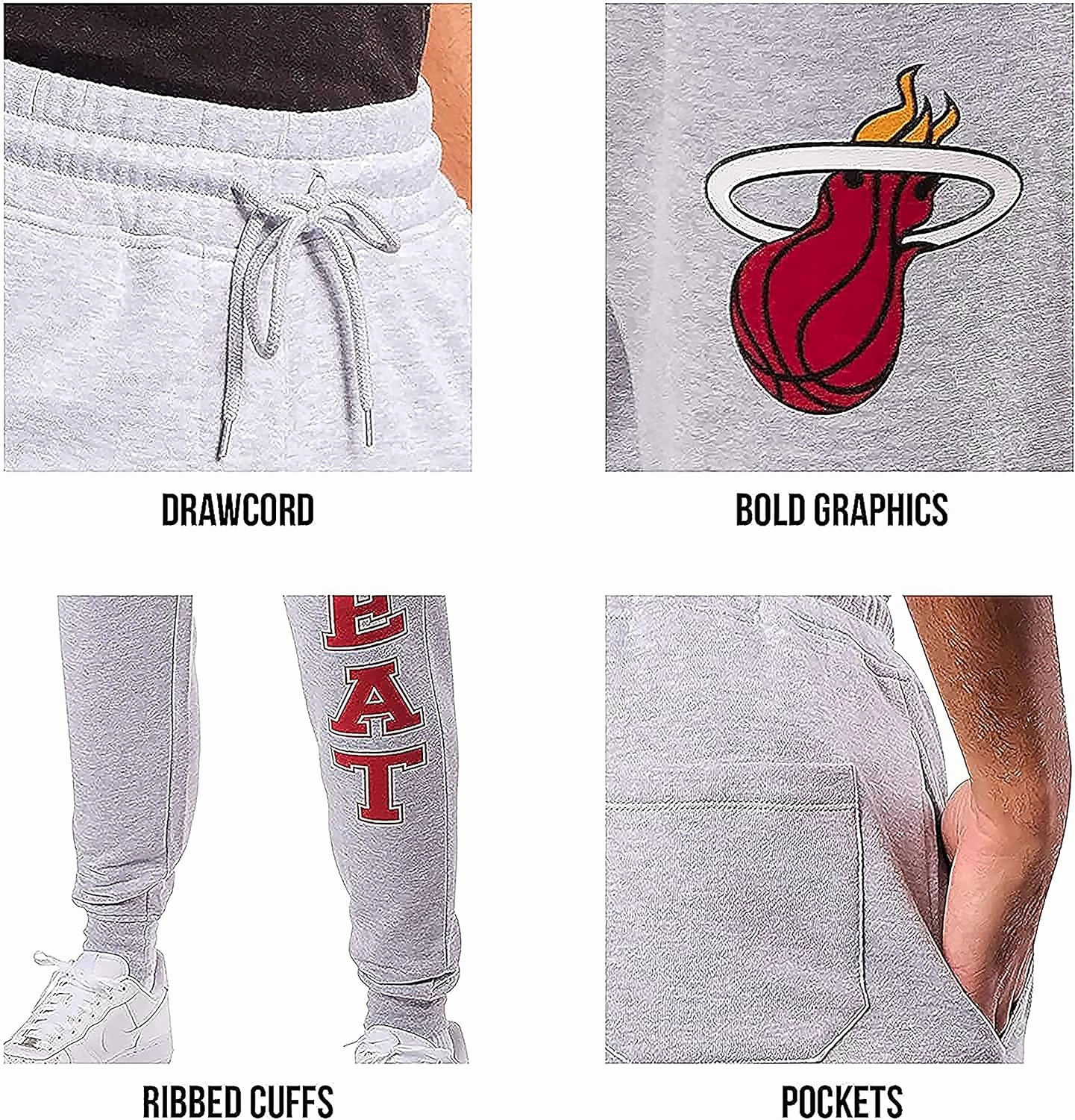 Ultra Game Men's NBA Official Super Soft Game Day Jogger Sweatpants