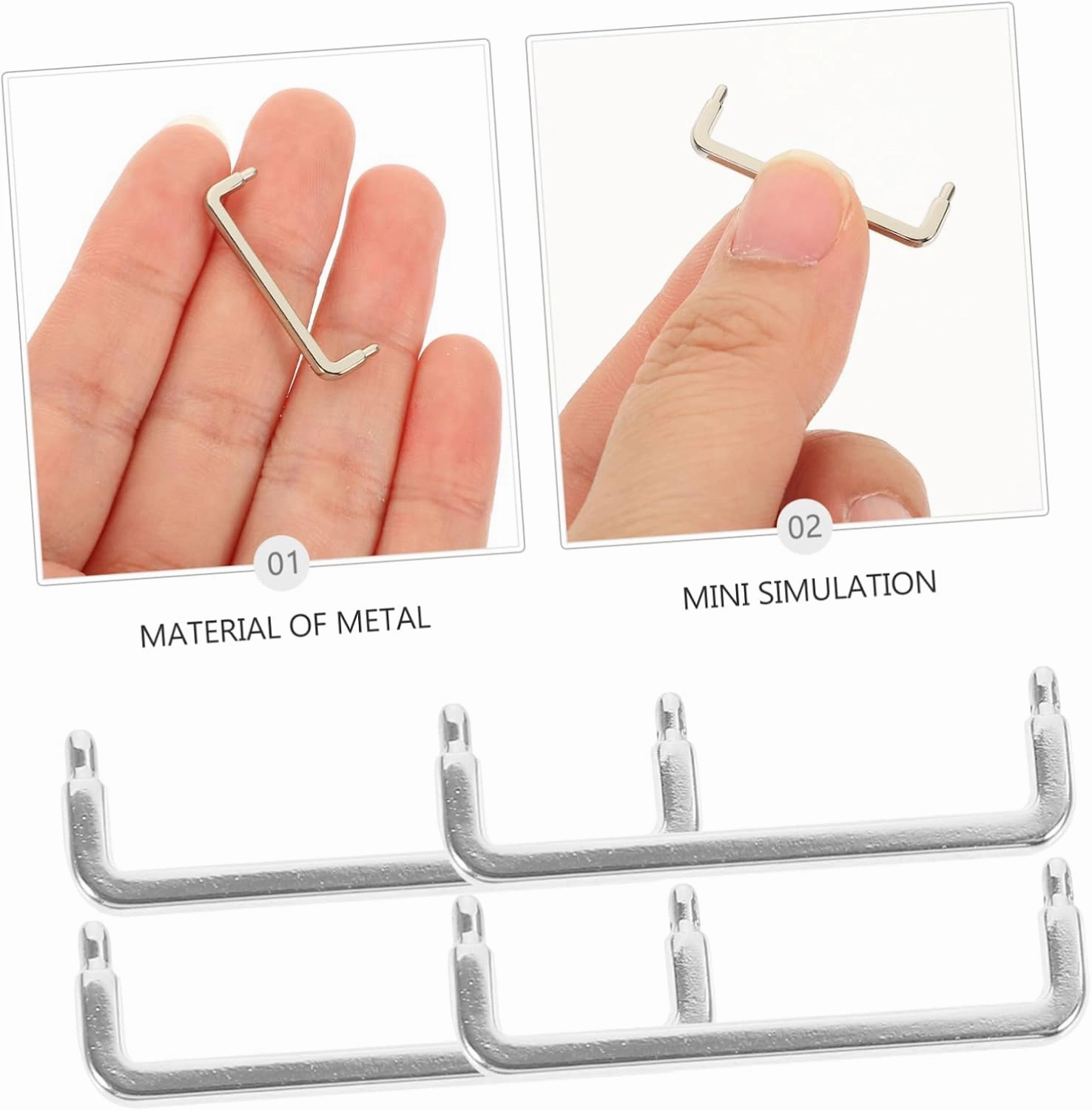 Uonlytech 60pcs Mini Furniture Handles Drawer Pulls for Dollhouse Decoration Mini House Accessories Realism Miniature Furniture for Home and Craft Projects