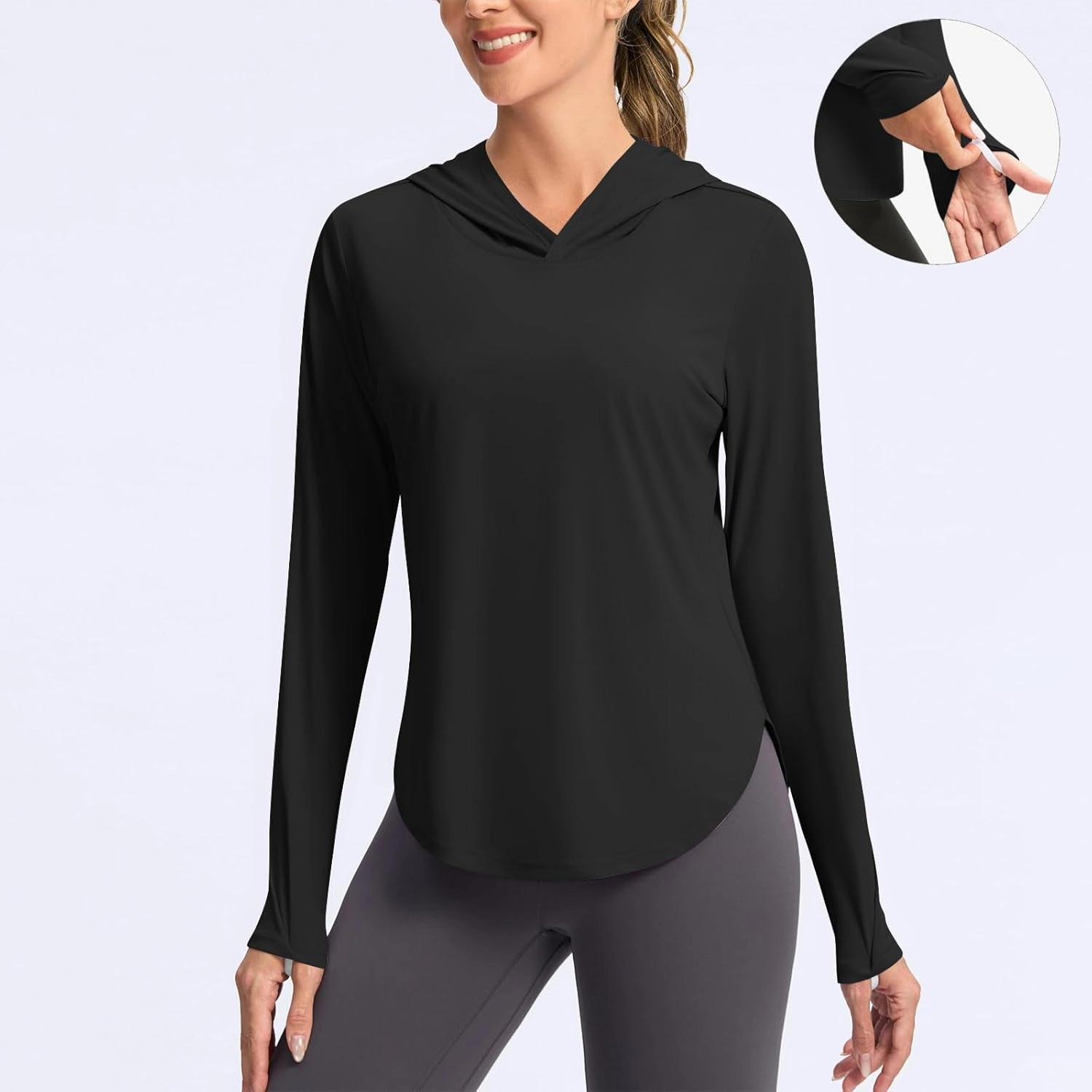 UPF 50  Long Sleeve Women Summer UV Protrction Rash Guard Shirts Casual Lightweight Running Swimming Outdoor Hoodie