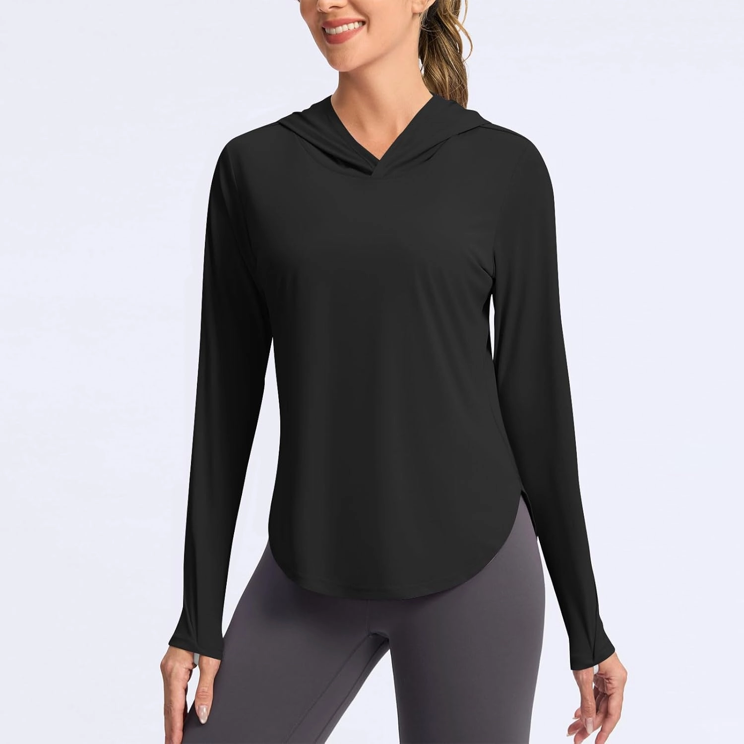 UPF 50  Long Sleeve Women Summer UV Protrction Rash Guard Shirts Casual Lightweight Running Swimming Outdoor Hoodie