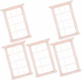 Vaguelly 5pcs Miniature Wood Window Decor Dollhouse Shutters for Fairy Gardens Safe and Ornaments for Playroom Mini Furniture Accessories for Creative Home Design