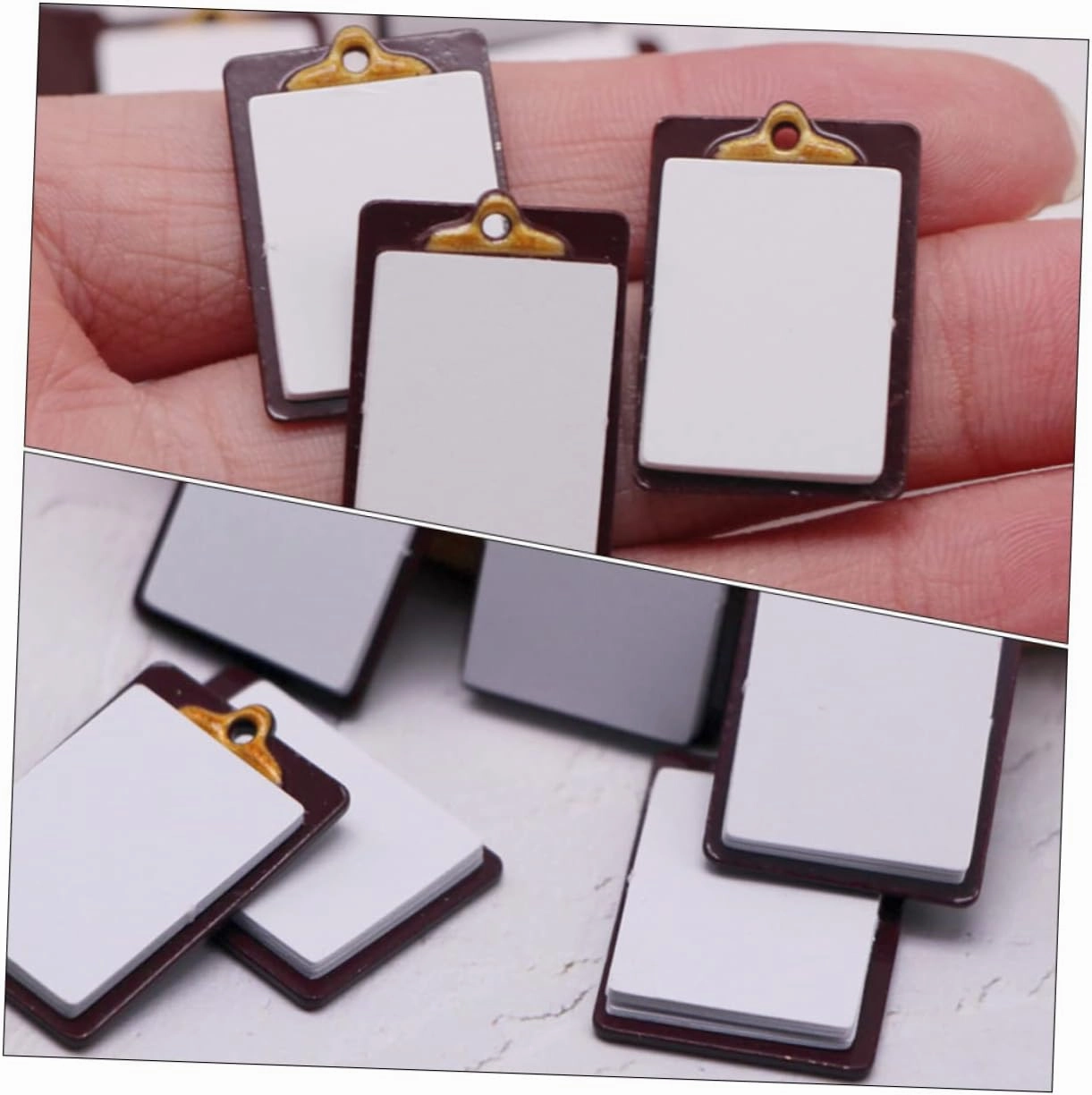 VANZACK 3sets Dollhouse Study Model Mini Writing Board Toy Toy House Accessory Cute Clipboard Storage Mini School Things 4pcs*3