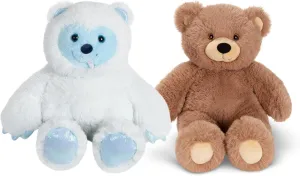 Vermont Teddy Bear Bundle – 18" Cuddly Soft Brown Bear   Yeti Ornament – Premium Stuffed Animal Set, Handcrafted in Vermont with Super Soft Plush and Unique Character
