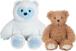 Vermont Teddy Bear Bundle – 18" Plush Yeti   13" Almond Brown Bear – Soft & Cuddly Stuffed Animal Gift Set, Handcrafted with Love in Vermont – Unique Holiday & Everyday Gift