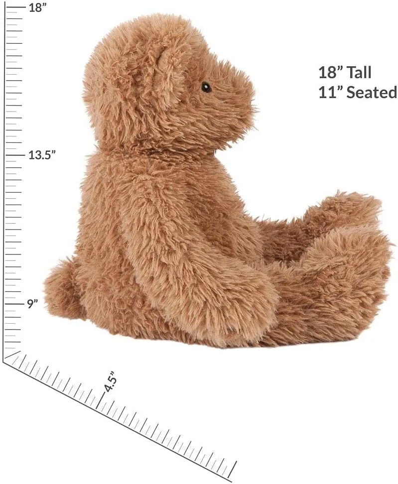 Vermont Teddy Bear Super Soft Almond Brown Teddy Bear – 18 Inch Plush Stuffed Animal to Sleep with, Cozy Bear Plush, Crafted in The USA
