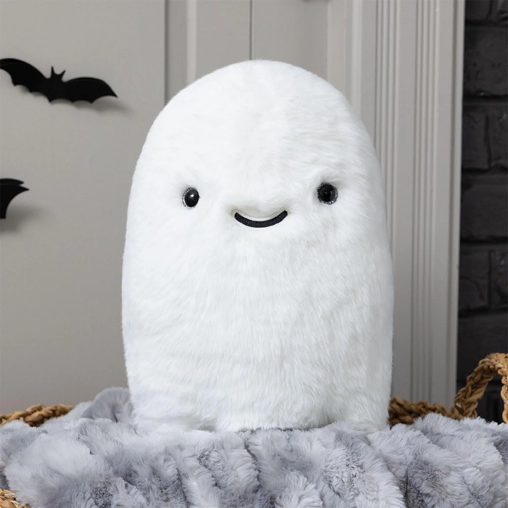 Vermont Teddy Bear Ghost 18 Inch Soft Plush, Glow in The Dark Halloween Collectible for Kids & Adults - Perfect Halloween Decor & Gift