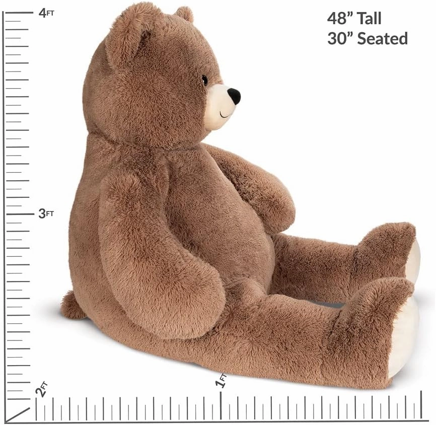 Vermont Teddy Bear Giant Teddy Bear Stuffed Animal - 4 Foot Big Teddy Bear from Giant Cuddle Collection - Collectible Plushies for Kids & Adults - Emotional Support Plush Crafted in The USA