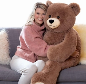 Vermont Teddy Bear Giant Teddy Bear Stuffed Animal - 4 Foot Big Teddy Bear from Giant Cuddle Collection - Collectible Plushies for Kids & Adults - Emotional Support Plush Crafted in The USA