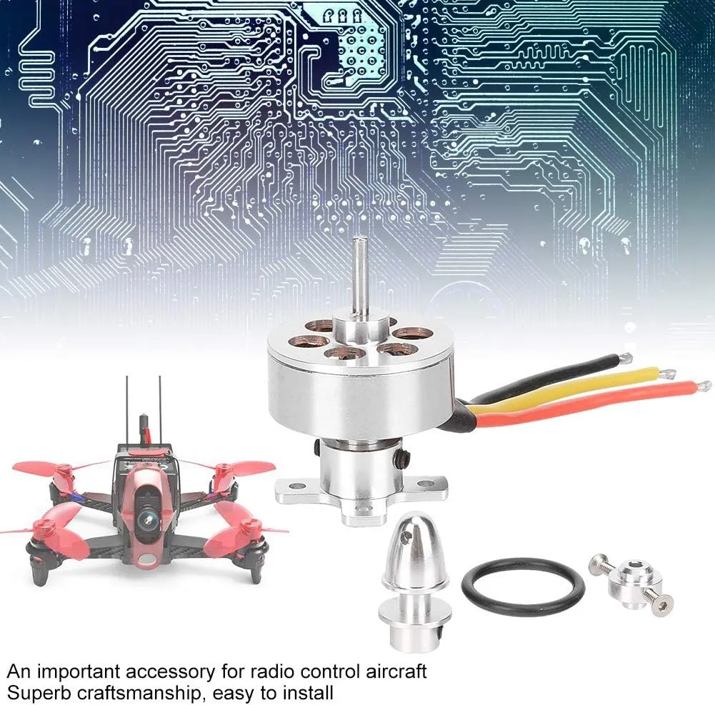 VGEBY Brushless Motor RC Brushless Motor Accessory Compatible with Board Foam FixedWing Aircraft Airplane