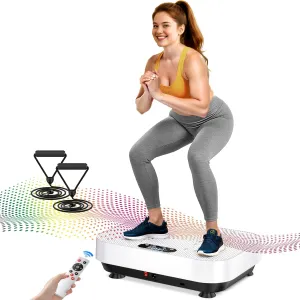 Vibration Plate Exercise Machine, 2025 Upgraded Fitness Vibrating Lymphatic Drainage Full Body Workout Shaker for Weight Loss, Featuring a 330 Lbs Capacity Vibrate Fitness Platform with 8 Modes