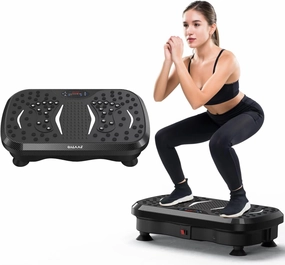Vibration Plate Exercise Machine, Carbon Fibre Vibration Plate for Lymphatic Drainage,Vibrating Plate for 150-Speed Adjustable with 450 lbs Capacity Full Body Workout Home Gym Equipment (Men & Women)
