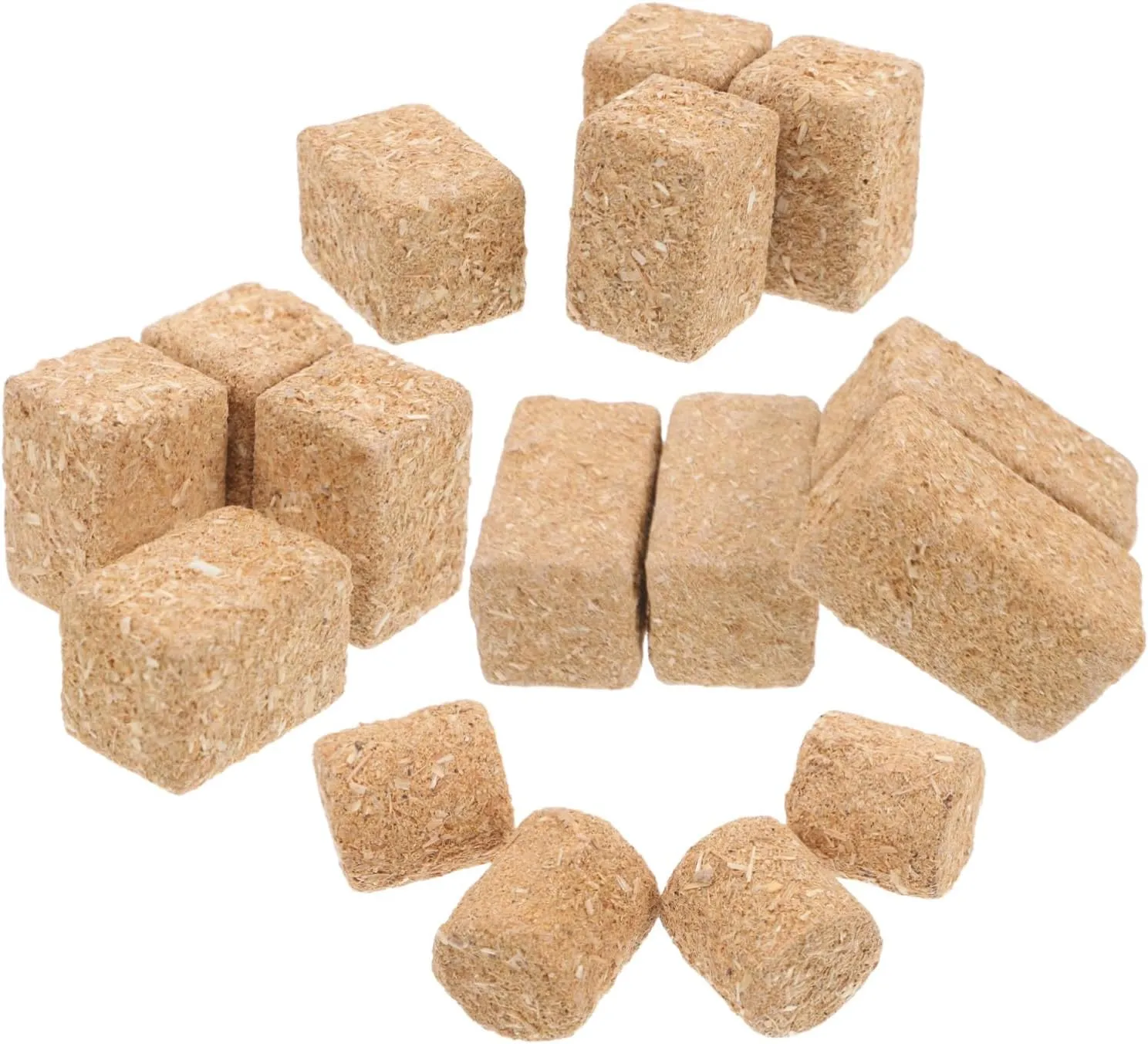VICASKY 4 Sets Mini Faux Hay Bales for Crafts Realistic Decoration for Dollhouse Farm Scenes Lightweight Simulation Haystack Versatile for Creative Arrangements