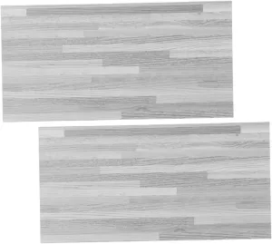 VICASKY Set of 2 PVC Miniature Wood Grain Floor Tiles for Dollhouse Enhance Your Dollhouse Realistic Flooring