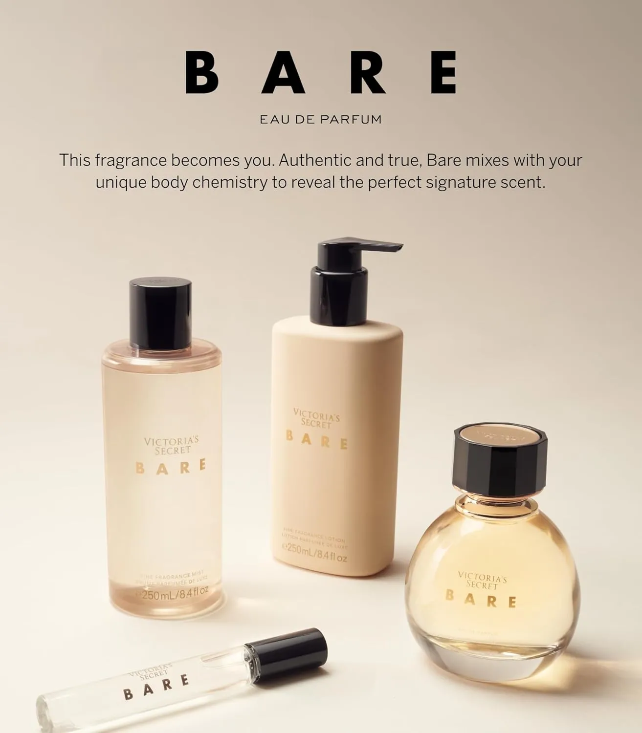 Victoria's Secret Bare Mini Fragrance Duo Gift Set, Eau de Parfum & Travel Lotion