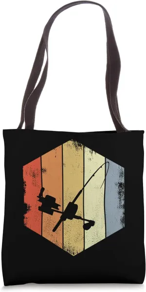 Vintage Fishing Rod Fisherman Fishery Tote Bag