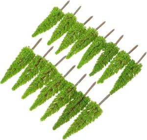 Wakauto 15pcs Realistic Miniature Model Trees for Landscape Scenery Detailed Plant Decor for Sand Table and Dollhouse Flexible Decoration Accessories for Creative Projects
