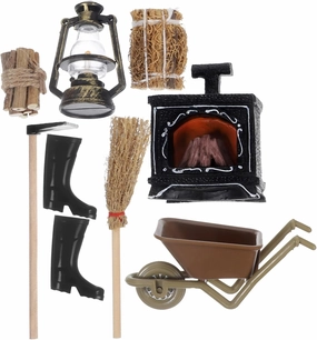 Wakauto Dollhouse Mini Lights 1 Set of Miniature Fireplace Model Dollhouse Miniature Accessory Doll Furniture Decor Light-up Mini Fireplace