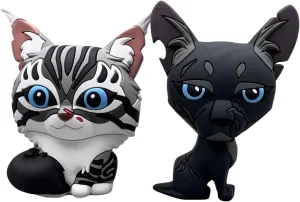 Warrior Cats Collectible 3D Figurines - Crowfeather & Feathertail Twin Pack from The Warriors Book Series The New Prophecy, Officially Licensed Products