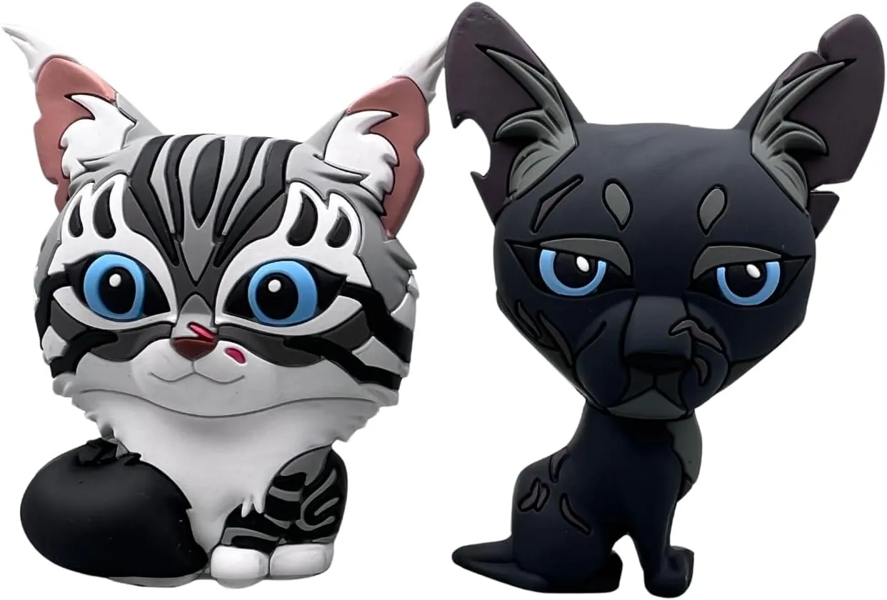 Warrior Cats Collectible 3D Figurines - Crowfeather & Feathertail Twin Pack from The Warriors Book Series The New Prophecy, Officially Licensed Products