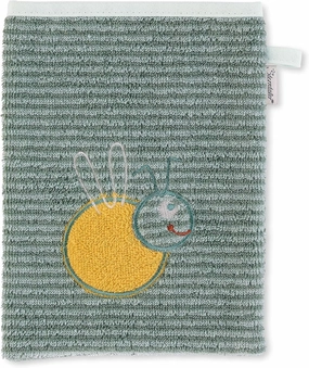 Waschhandschuh Bär Ben, Größe: 21 x 15 cm, Mittelgrün