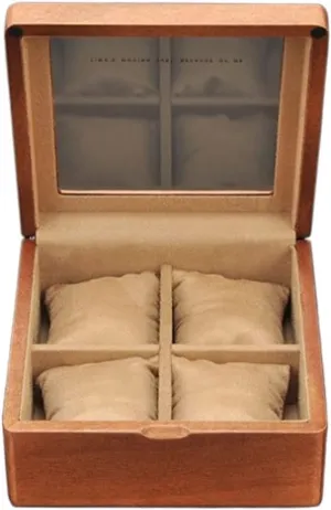 Watch Case Watch Roll Watch Winder Wooden Watch Box with Transparent Glass Top Cover, 4-Digit Storage Watch Box Watch Box Watch Organizer