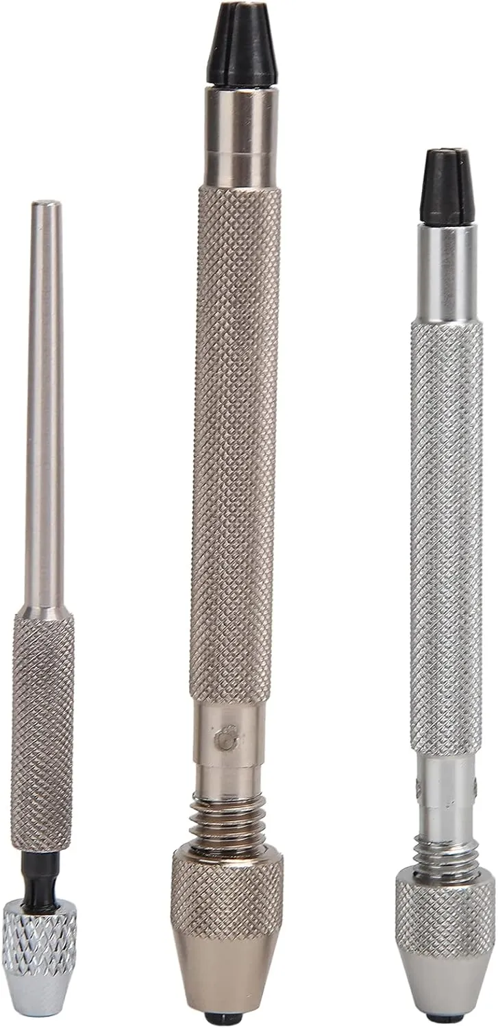 Watch Repair Tool, 3pcs Pin Vise Hand Drill Set Watches Hand Pin Vises Metal Hands Drill Watch Repairing Tool Accessory for Watchmakers Drilling Tool Model Making Precision Pin