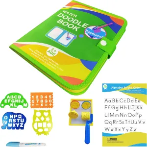 Water Doodle Mat Book Travel Toy Magic Paint with Water Coloring Designed for Toddler STEM Educational Learning Board