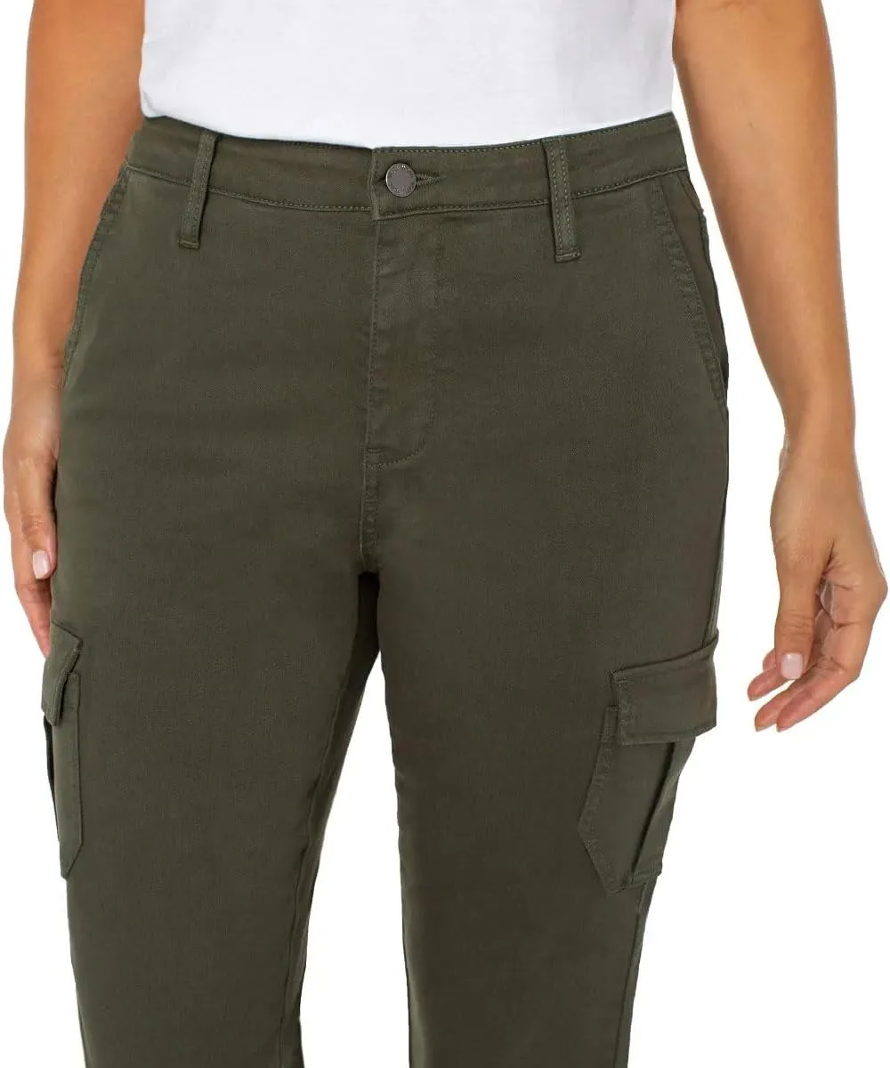 Well Worn Women's High Rise Tencel Blend Cargo Pants