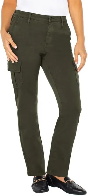 Well Worn Women's High Rise Tencel Blend Cargo Pants