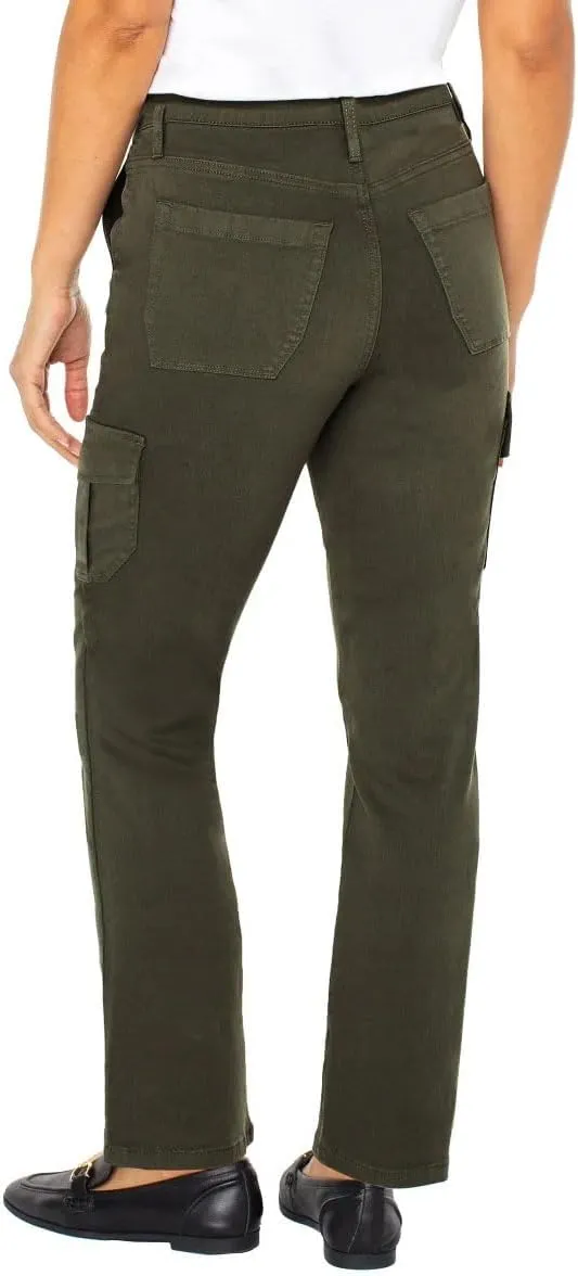 Well Worn Women's High Rise Tencel Blend Cargo Pants