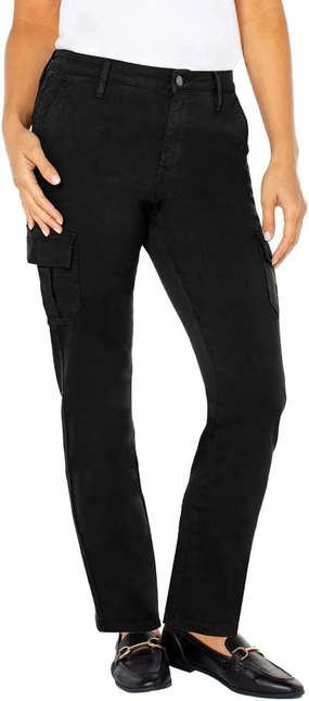 Well Worn Women's High Rise Tencel Blend Cargo Pants