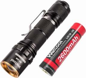 Weltool M7-AM Amber Light Even-Beam Flashlight Dark Adaptation Serie Preserves Night Vision for Aviation, Astronomy, Camping, Hunting, Turtle Watching